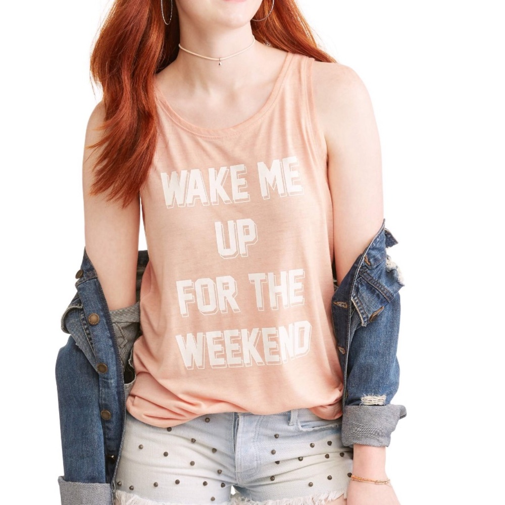 3/$20 “Wake Me Up For The Weekend" Muscle Tank